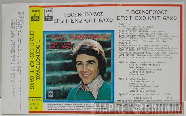 Τόλης Βοσκόπουλος  - Εγώ Τι Έχω Και Τι Θάχω