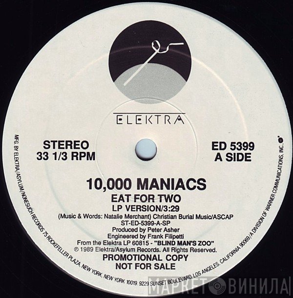 10,000 Maniacs  - Eat For Two