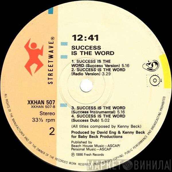 12:41, Just-Ice - Put That Record Back On / Success Is The Word