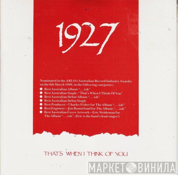 1927 - That's When I Think Of You