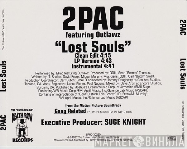 2Pac Featuring The Outlawz  - Lost Souls