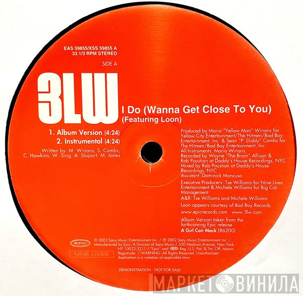 3LW, Loon - I Do (Wanna Get Close To You)