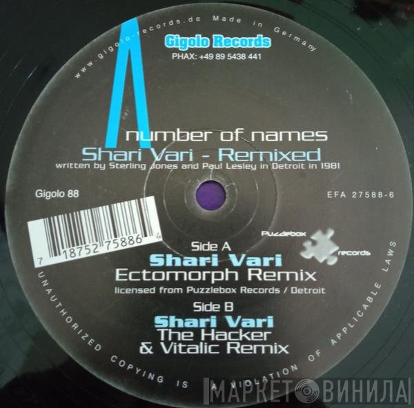 A Number Of Names  - Shari Vari - Remixed