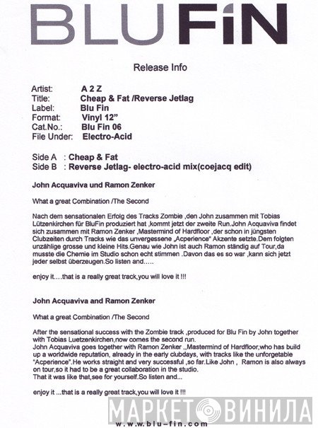 A2Z   - Cheap & Fat / Reverse Jetlag
