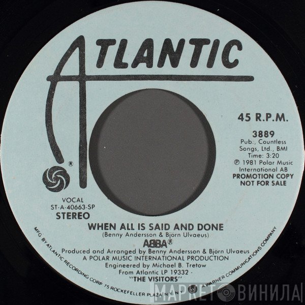 ABBA - When All Is Said And Done