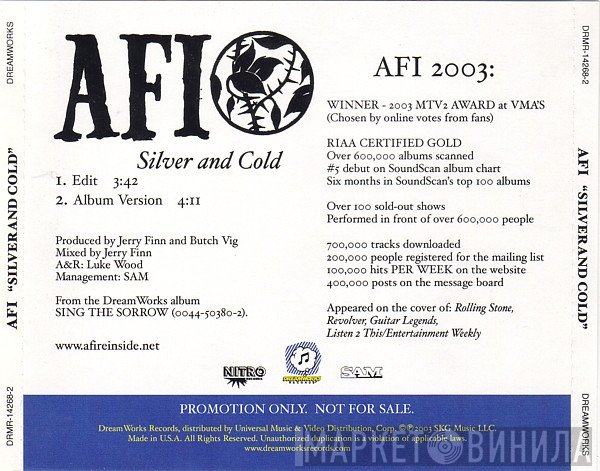 AFI  - Silver And Cold