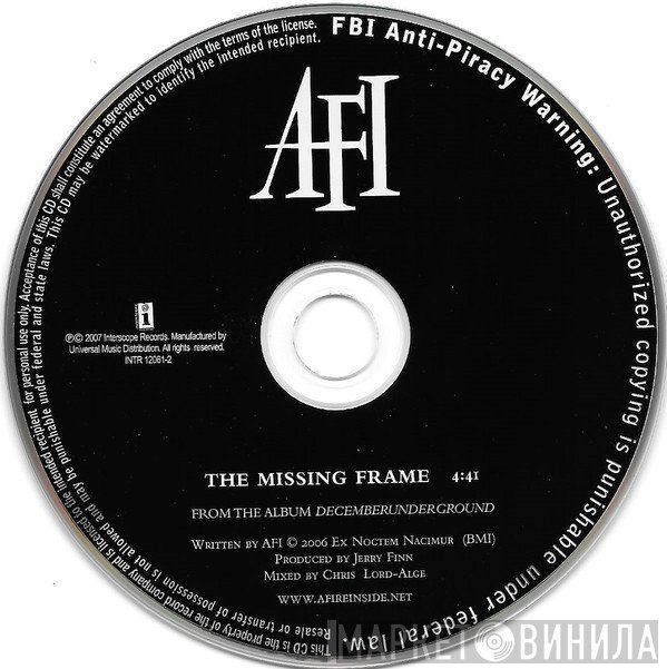 AFI  - The Missing Frame