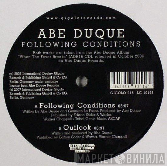 Abe Duque  - Following Conditions