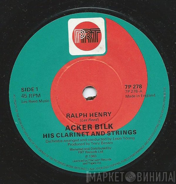 Acker Bilk His Clarinet And Strings - Ralph Henry