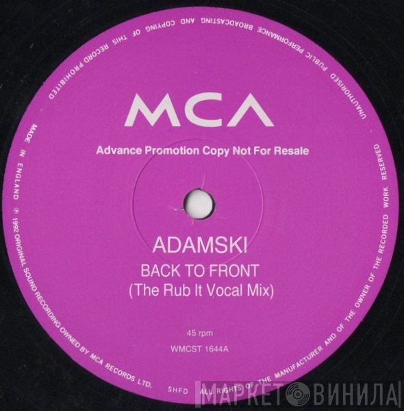 Adamski - Back To Front