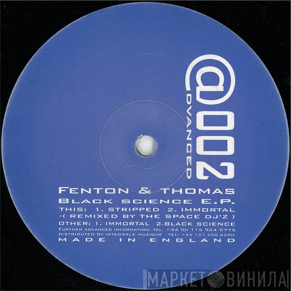 Ade Fenton, Tony Thomas - Black Science E.P.