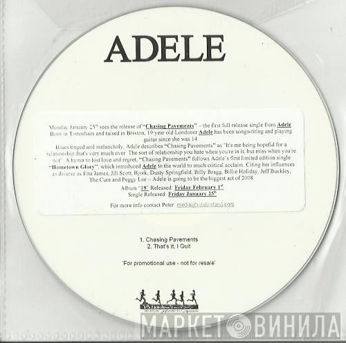 Adele   - Chasing Pavements