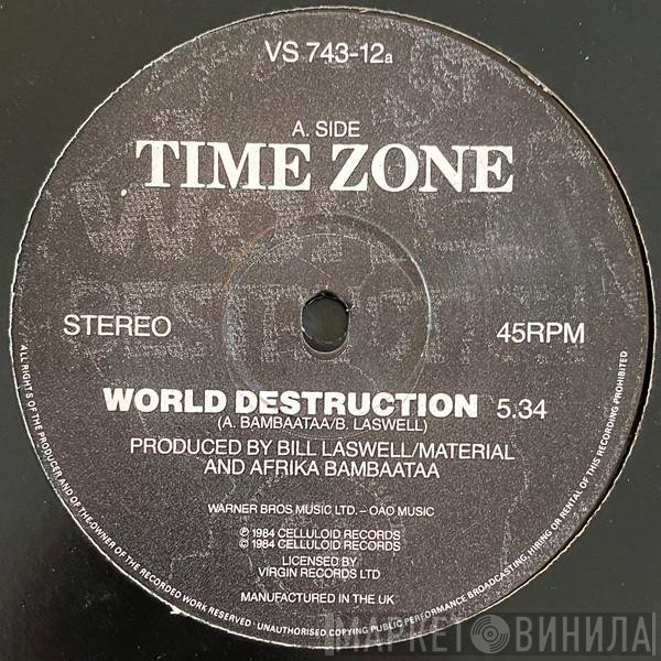 Afrika Bambaataa, Time Zone, John Lydon - World Destruction