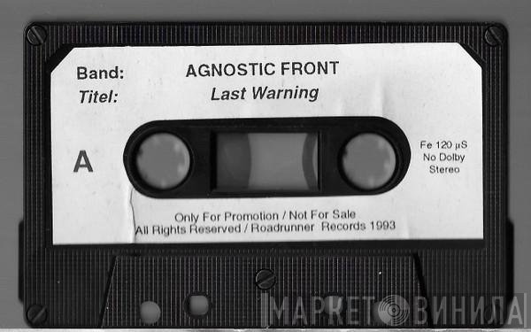 Agnostic Front  - Last Warning