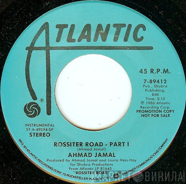 Ahmad Jamal - Rossiter Road (Part I)
