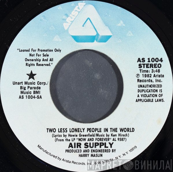 Air Supply  - Two Less Lonely People In The World