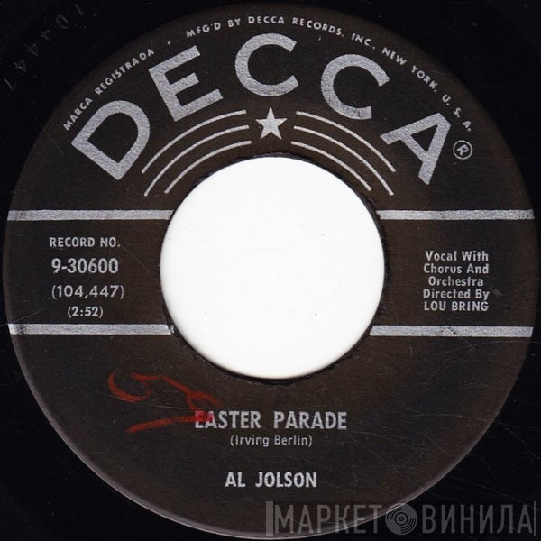 Al Jolson  - Easter Parade / Remember