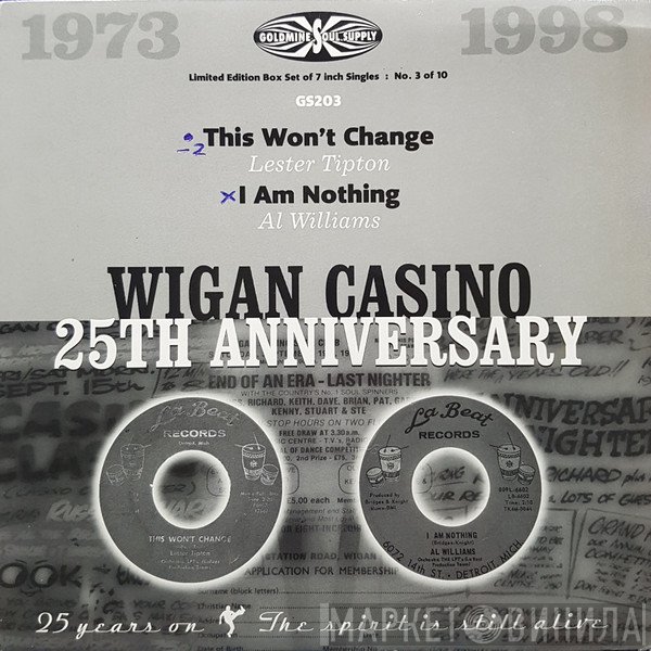 Al Williams , Lester Tipton - This Won't Change / I Am Nothing