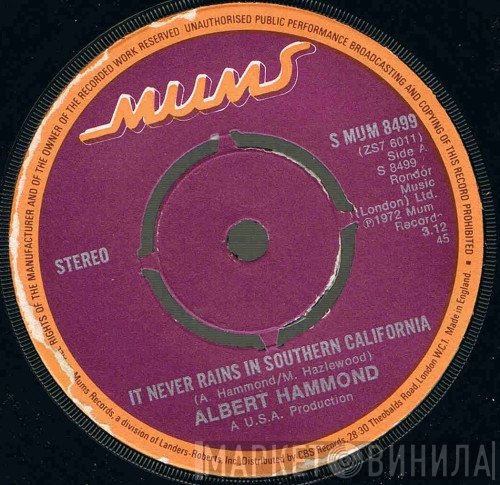 Albert Hammond - It Never Rains In Southern California