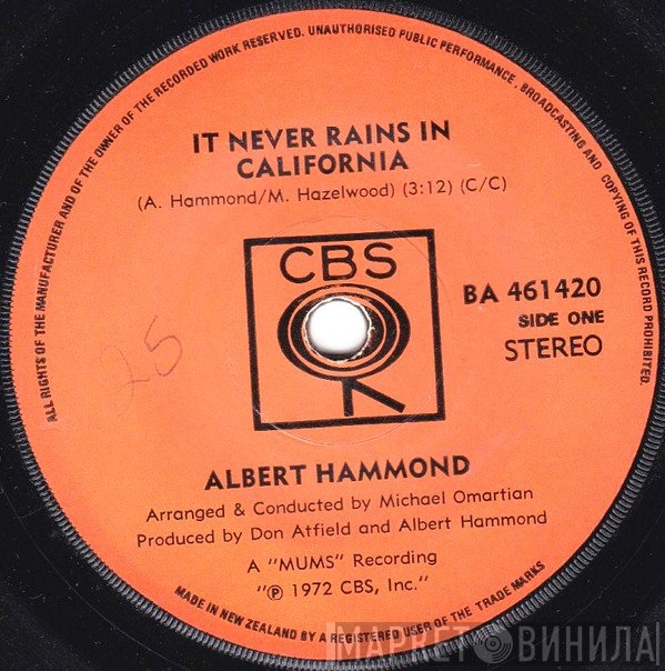 Albert Hammond  - It Never Rains In Southern California