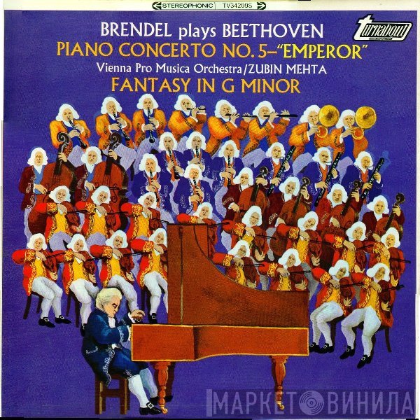 Alfred Brendel, Ludwig van Beethoven, Vienna Pro Musica Orchestra, Zubin Mehta - Piano Concerto No. 5 -"Emperor" / Fantasy In G Minor