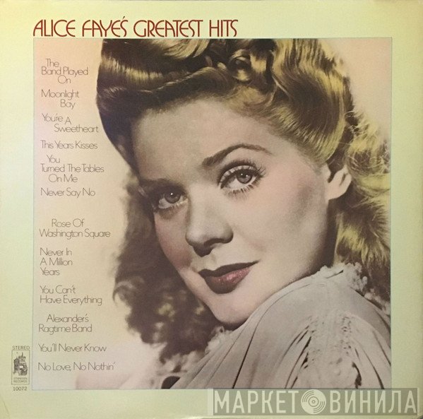 Alice Faye - Alice Faye's Greatest  Hits