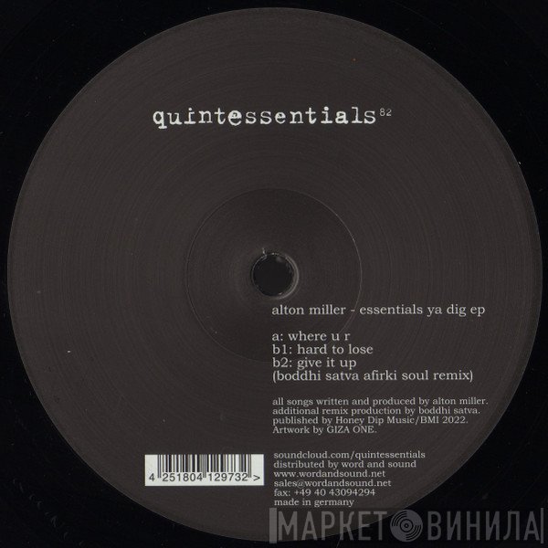 Alton Miller - Essentials Ya Dig EP