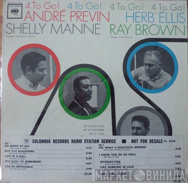 André Previn / Herb Ellis / Shelly Manne / Ray Brown  - 4 To Go!