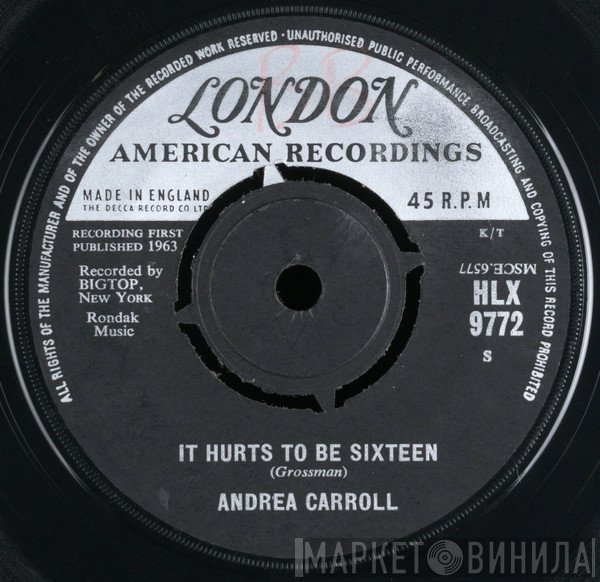 Andrea Carroll - It Hurts To Be Sixteen