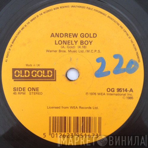 Andrew Gold - Lonely Boy / Never Let Her Slip Away