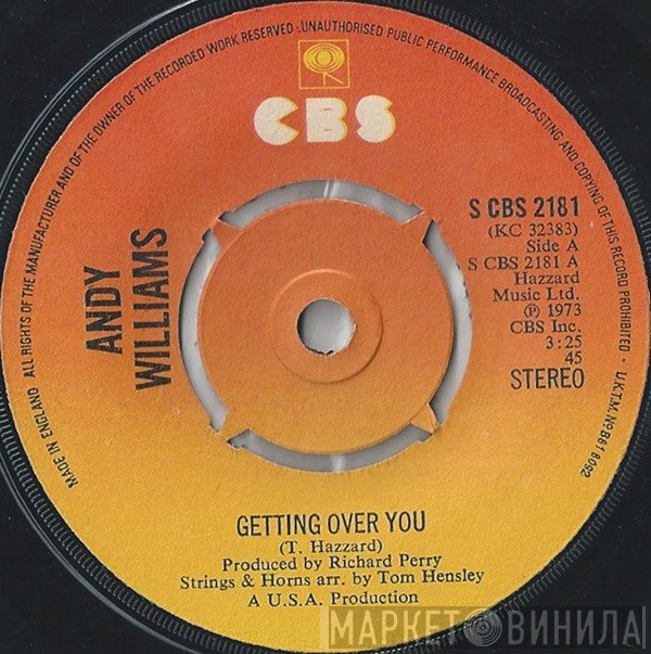 Andy Williams  - Getting Over You