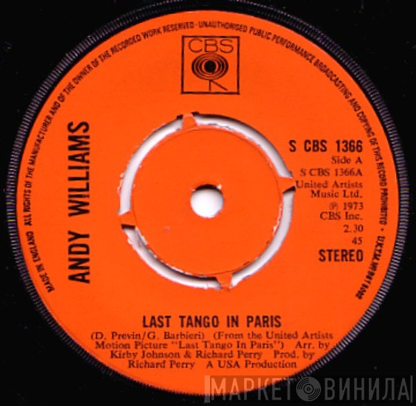 Andy Williams - Last Tango In Paris