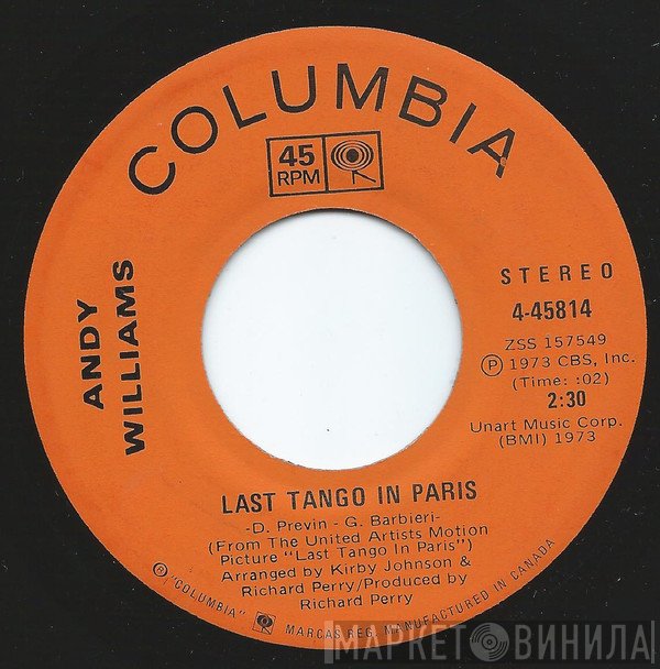 Andy Williams  - Last Tango In Paris