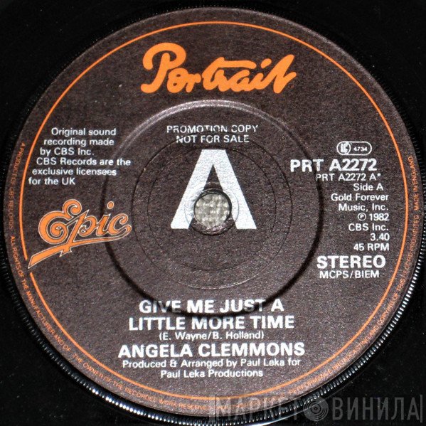 Angela Clemmons - Give Me Just A Little More Time