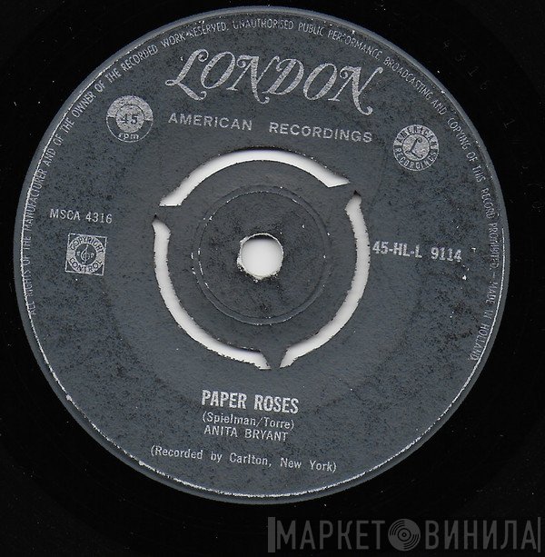 Anita Bryant  - Paper Roses / Mixed Emotions