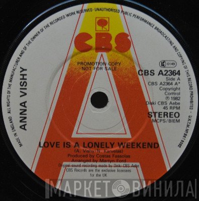 Anna Vissi - Love Is A Lonely Weekend / I'm Gonna Be A Fool For You