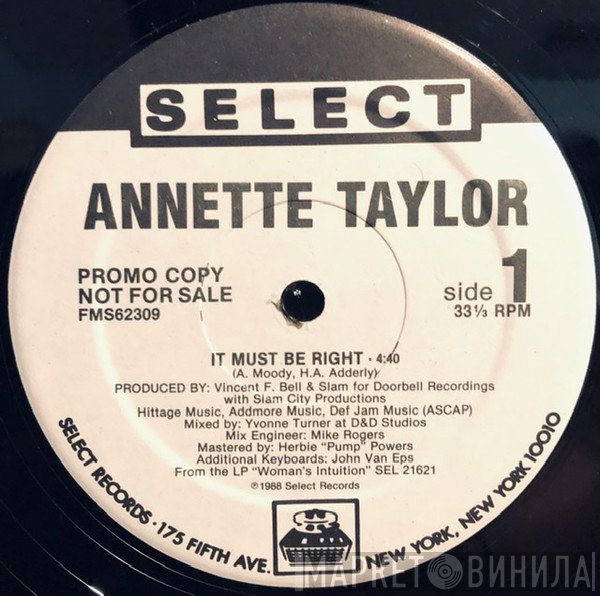 Annette Taylor - It Must Be Right