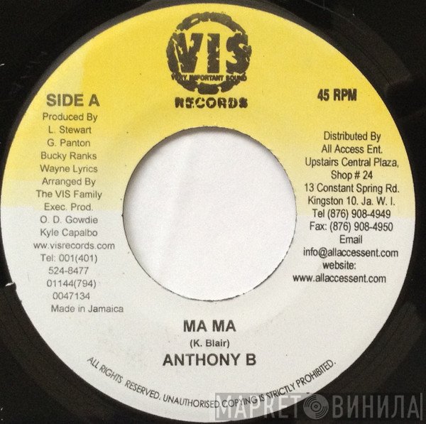Anthony B, Tyrical - Ma Ma / I'm From