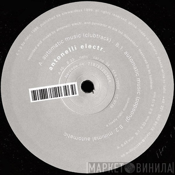 Antonelli Electr. - Automatic Music