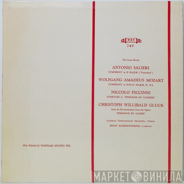 Antonio Salieri, Wolfgang Amadeus Mozart, Niccolò Piccinni, Christoph Willibald Gluck, Tonkünstler Orchestra, Ernst Märzendorfer  - The Great Rivals