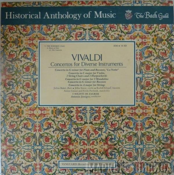Antonio Vivaldi - Zagrebački Solisti, Antonio Janigro  - Concertos For Diverse Instruments