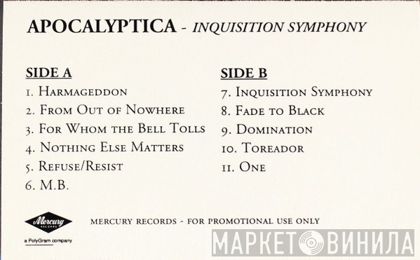 Apocalyptica  - Inquisition Symphony