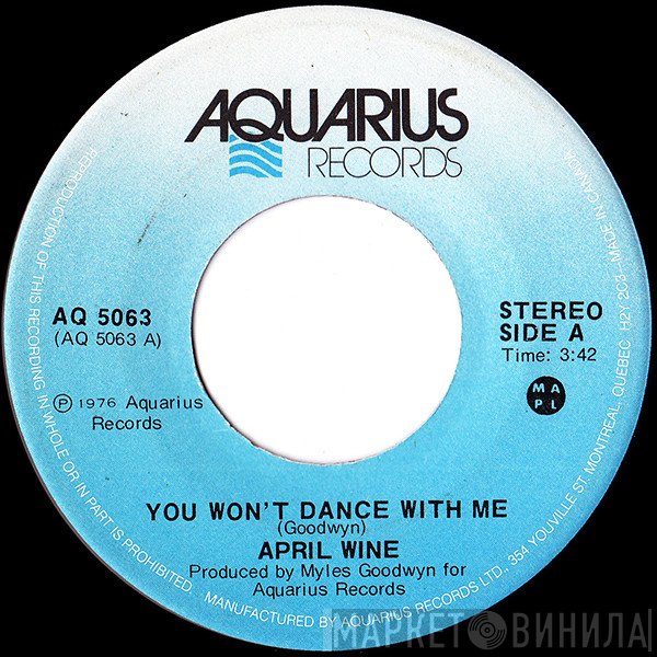 April Wine - You Won't Dance With Me
