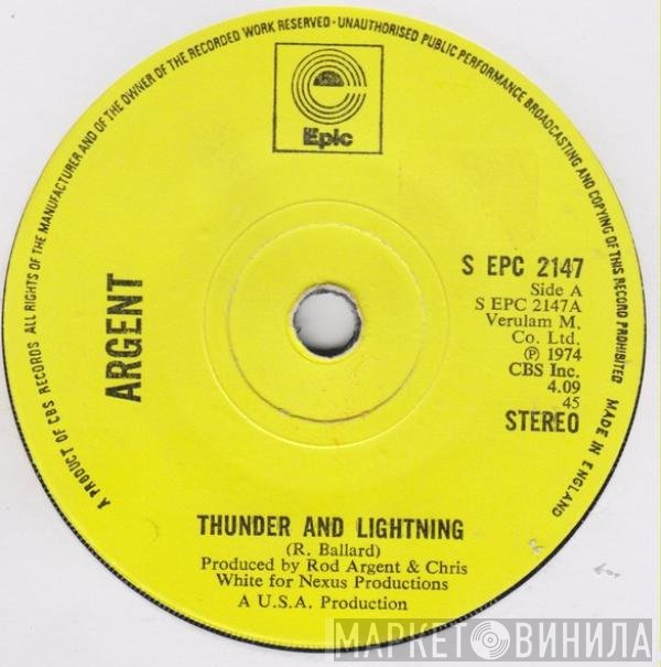 Argent  - Thunder And Lightning