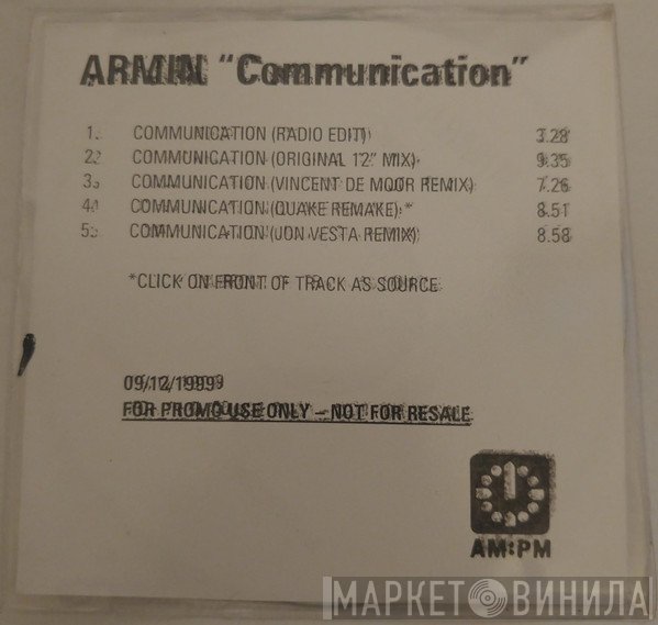 Armin van Buuren  - Communication
