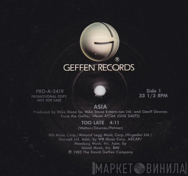 Asia   - Too Late