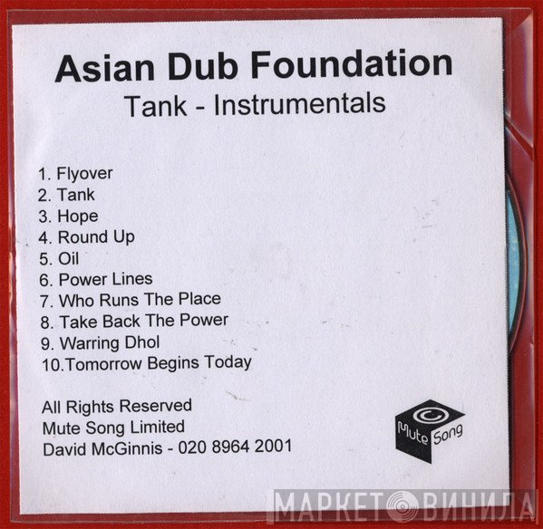 Asian Dub Foundation  - Tank - Instrumentals