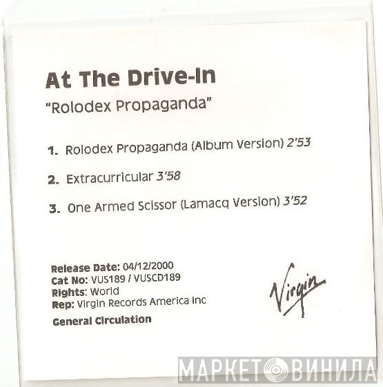 At The Drive-In  - Rolodex Propaganda