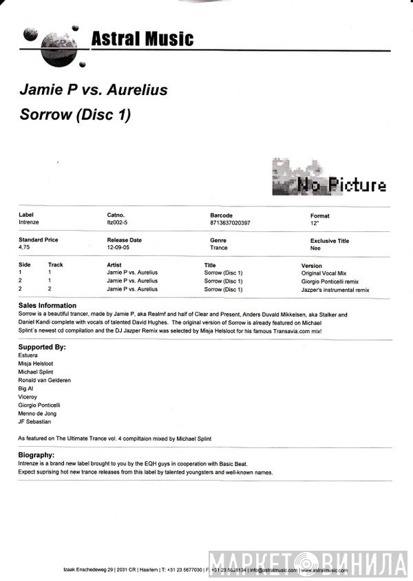 Aurelius, Jamie Pirie, David Hughes  - Sorrow (Disc One Of Two)