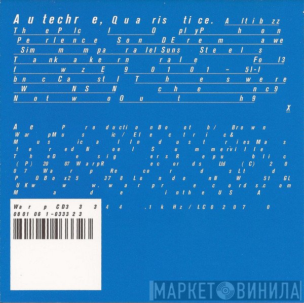 Autechre  - Quaristice